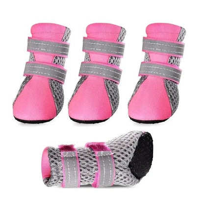 Waterproof Dog Boots for Winter – Breathable Anti-Slip Snow Shoes with Velcro Closure, 4 Pieces for All Weather Protection 13