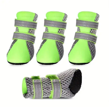 Waterproof Dog Boots for Winter – Breathable Anti-Slip Snow Shoes with Velcro Closure, 4 Pieces for All Weather Protection 14
