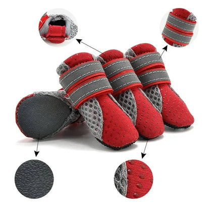Waterproof Dog Boots for Winter – Breathable Anti-Slip Snow Shoes with Velcro Closure, 4 Pieces for All Weather Protection 17
