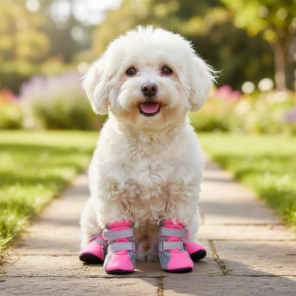Waterproof Dog Boots for Winter – Breathable Anti-Slip Snow Shoes with Velcro Closure, 4 Pieces for All Weather Protection 2