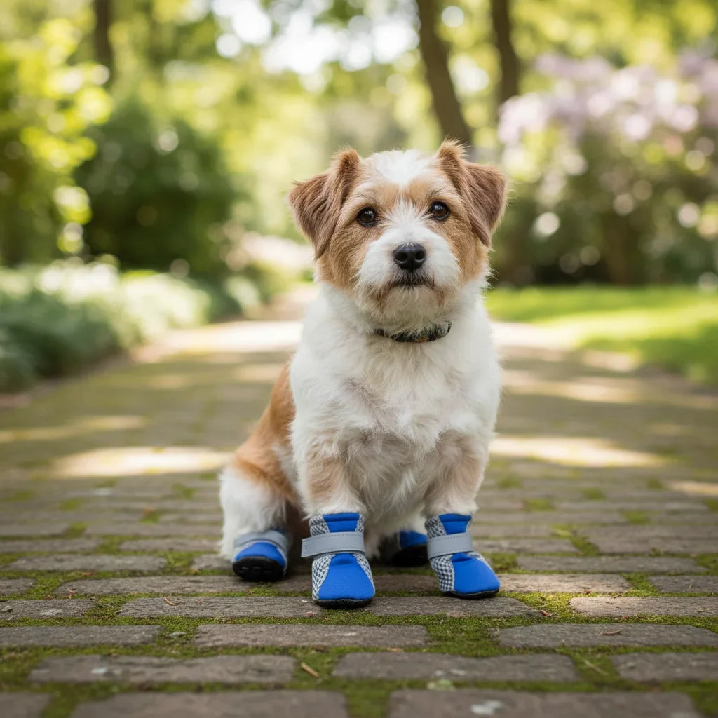 Waterproof Dog Boots for Winter – Breathable Anti-Slip Snow Shoes with Velcro Closure, 4 Pieces for All Weather Protection 5