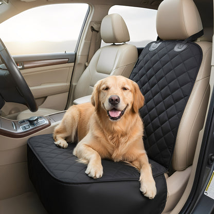 Waterproof Dog Car Seat Cover - Durable Nylon Non-Slip Front Seat Protector for Pets 0