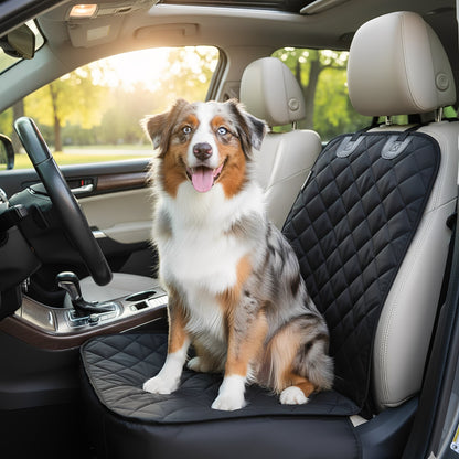 Waterproof Dog Car Seat Cover - Durable Nylon Non-Slip Front Seat Protector for Pets 2