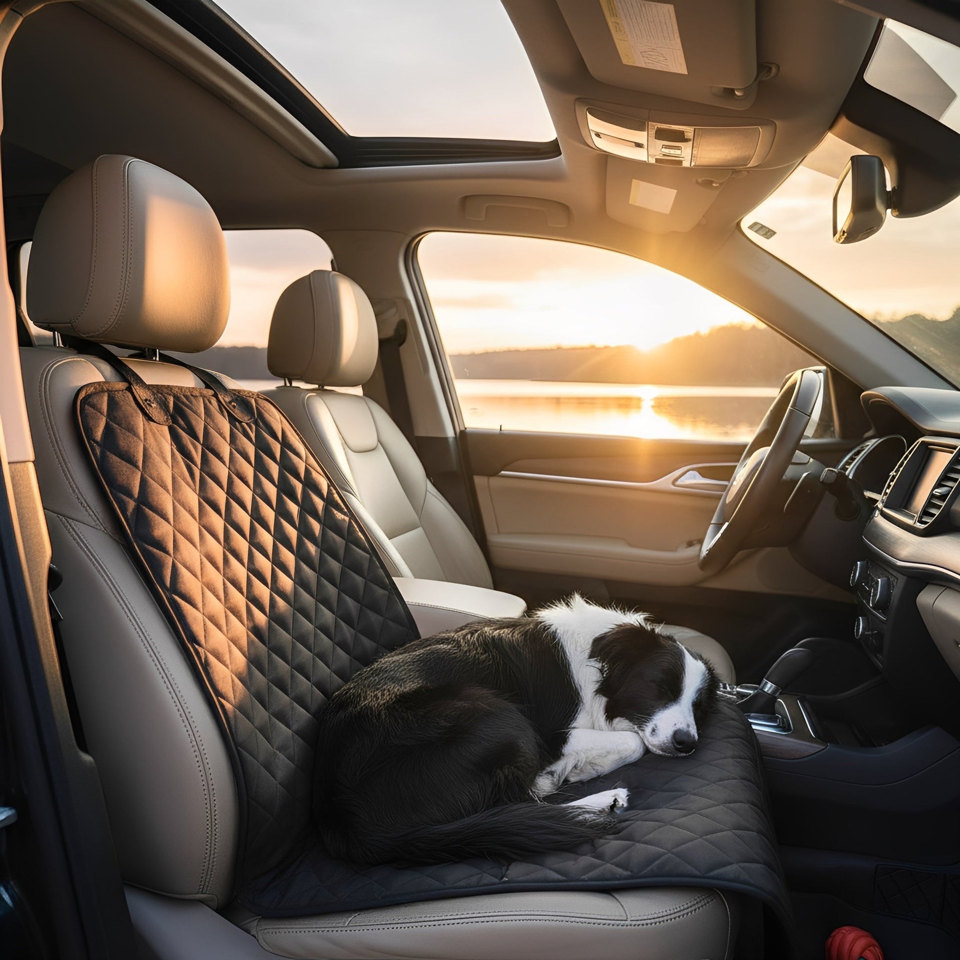 Waterproof Dog Car Seat Cover - Durable Nylon Non-Slip Front Seat Protector for Pets 5