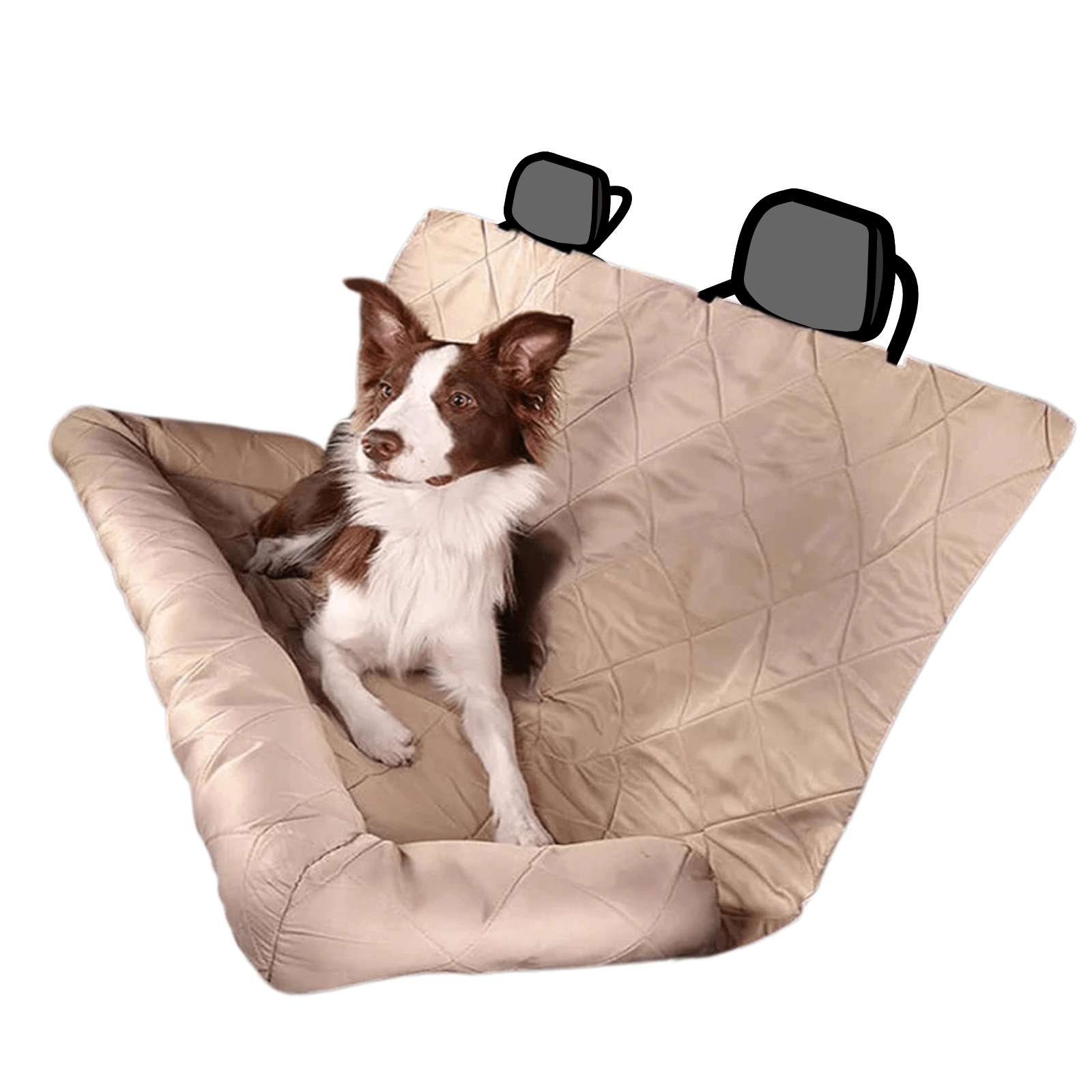 Waterproof Dog Car Seat Cover – Durable Polyester Back Seat Protector for Dogs, Anti-Scratch, Easy to Clean, Comfortable and Compact 1