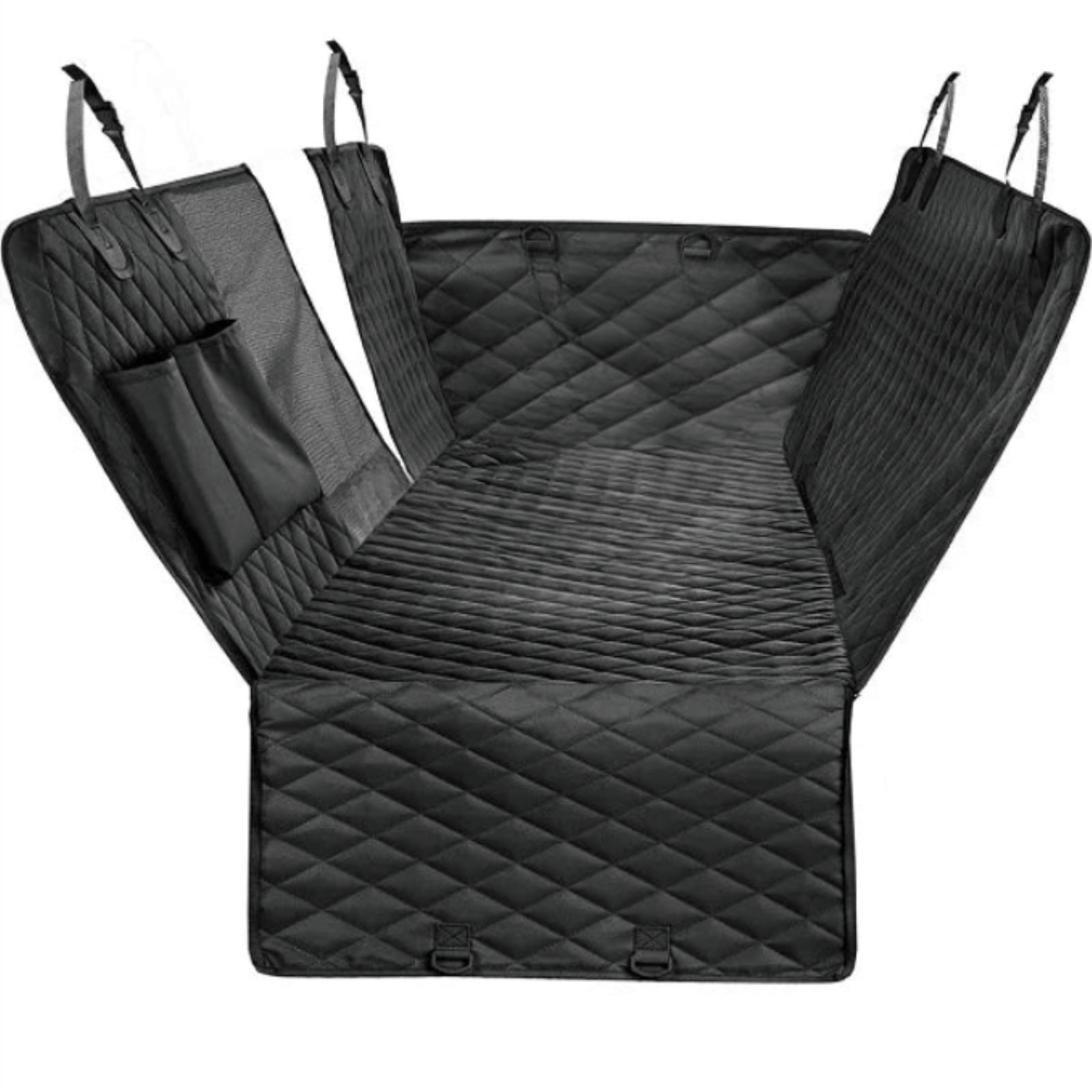 Waterproof Dog Car Seat Cover with Breathable Mesh Window – Universal Back Seat Cover for Dogs, Hammock Design for SUVs and Trucks 0
