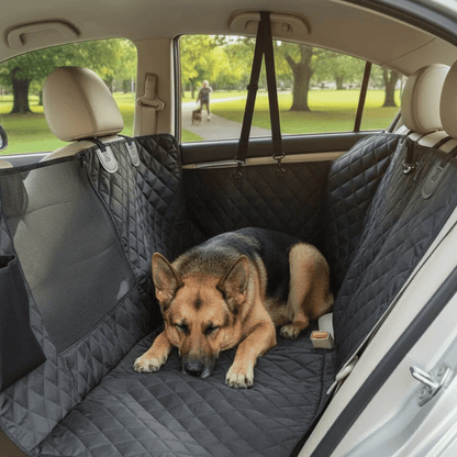 Waterproof Dog Car Seat Cover with Breathable Mesh Window – Universal Back Seat Cover for Dogs, Hammock Design for SUVs and Trucks 4