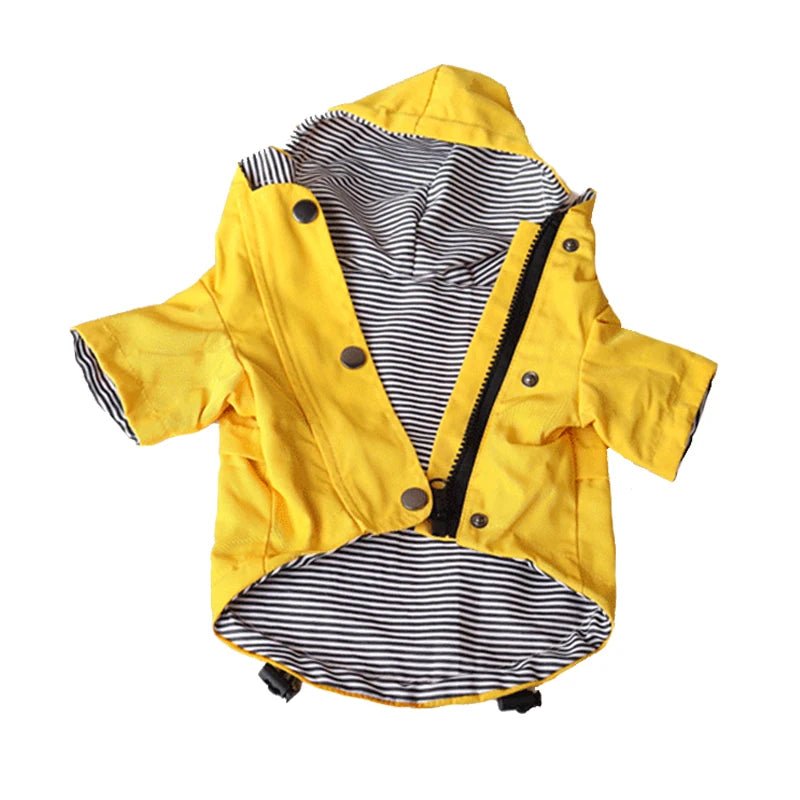 Waterproof Dog Coat - Yellow Dog Rain Jacket with Adjustable Fit for All Breeds, Windproof and Cozy Lining, Sizes S-5XL 0
