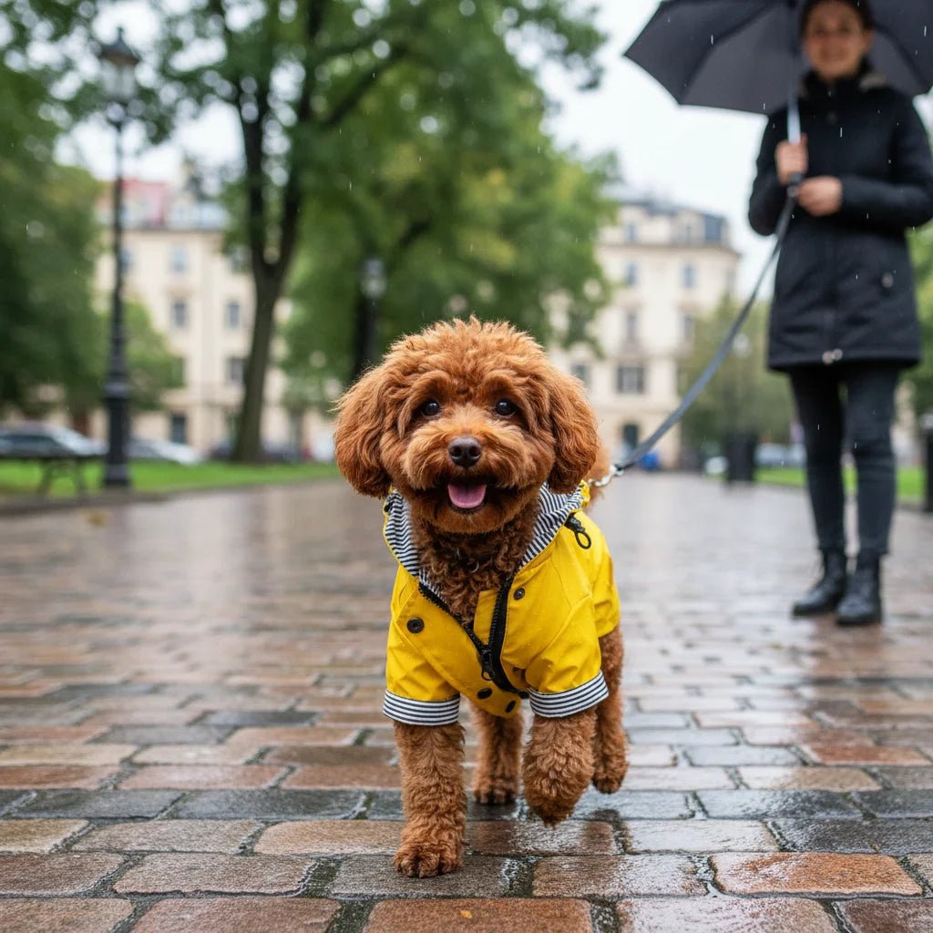 Waterproof Dog Coat - Yellow Dog Rain Jacket with Adjustable Fit for All Breeds, Windproof and Cozy Lining, Sizes S-5XL 2