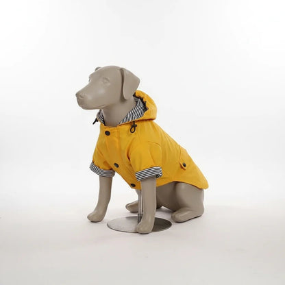 Waterproof Dog Coat - Yellow Dog Rain Jacket with Adjustable Fit for All Breeds, Windproof and Cozy Lining, Sizes S-5XL 3