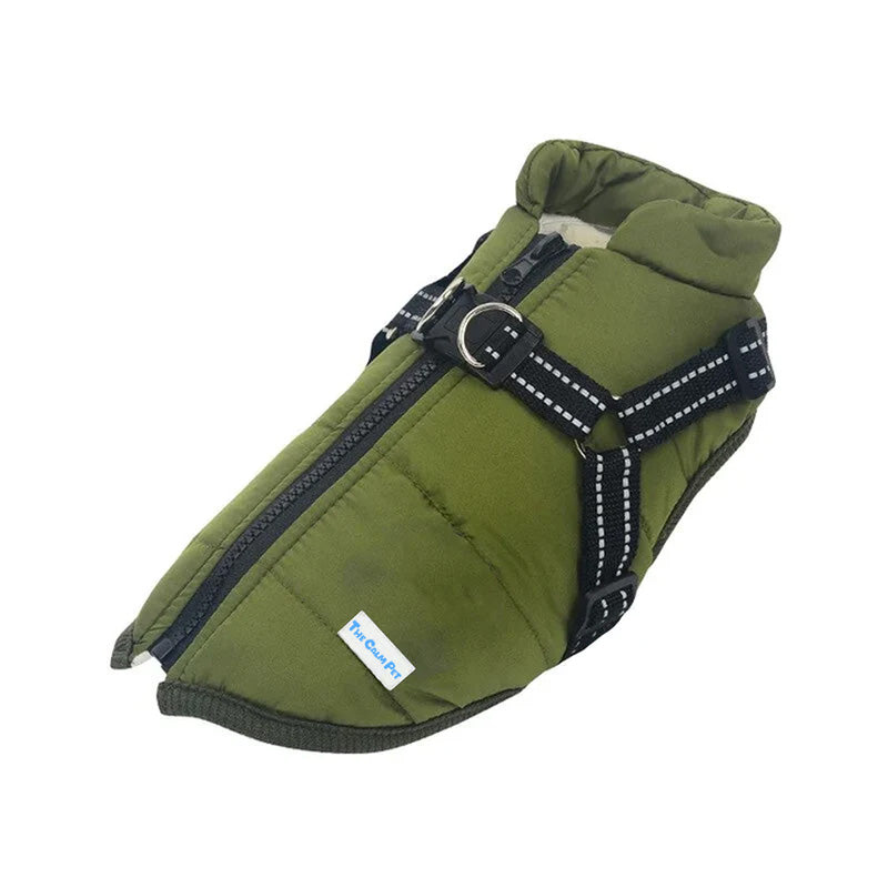 Waterproof Dog Coat for Winter – Large Breed Dog Jacket with Built-in Harness for Ultimate Warmth and Comfort 0