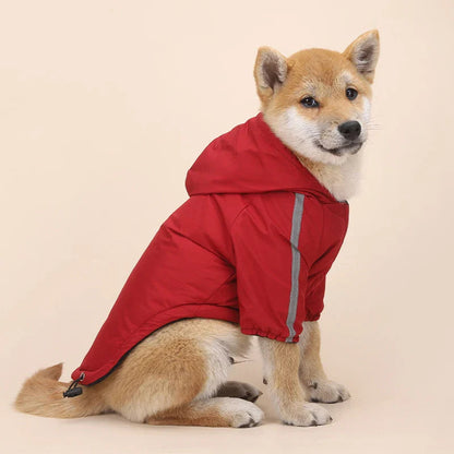 Waterproof Dog Coat for Winter – Reflective Dog Jacket with Hood for Small Pets, Warm and Dry Raincoat 1