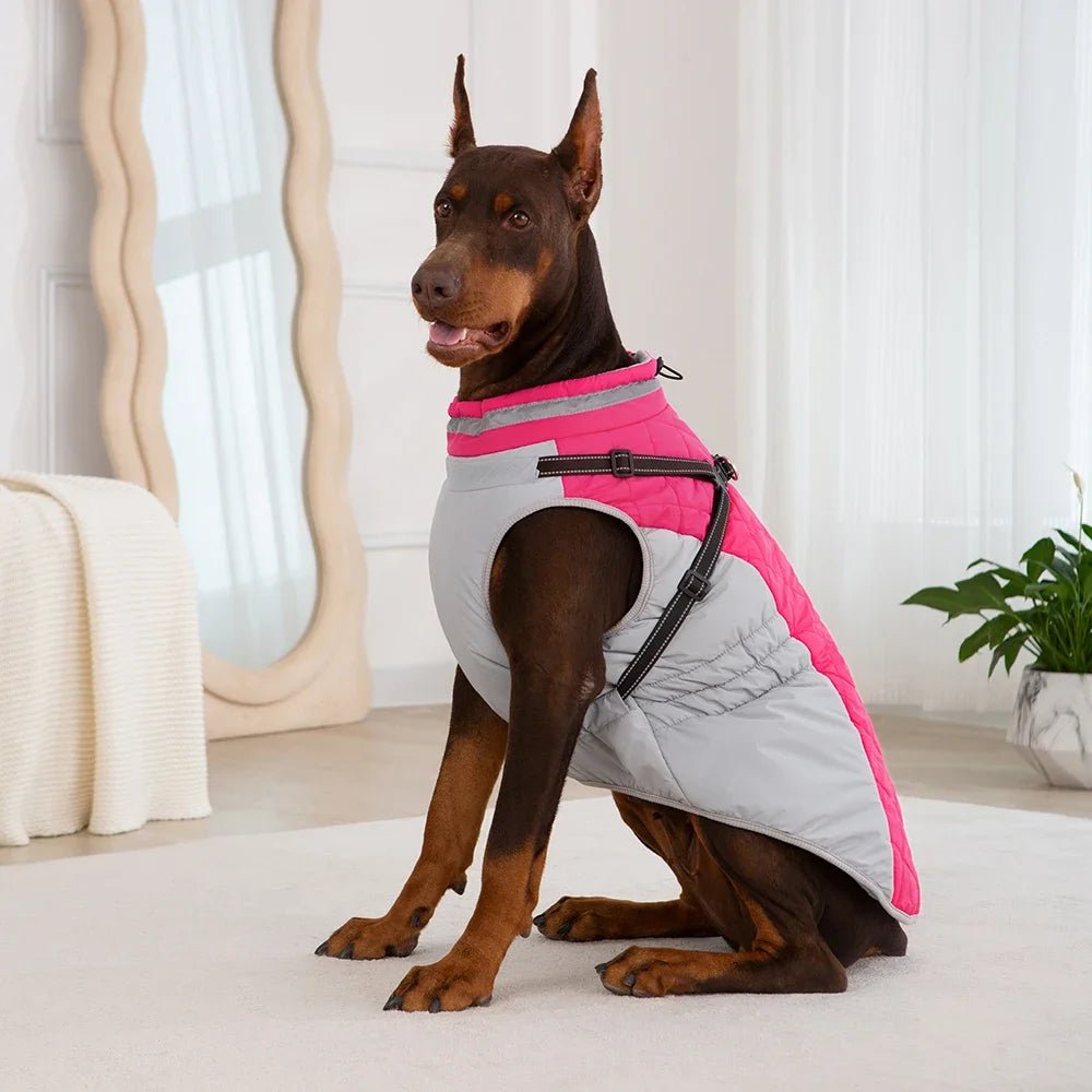 Waterproof Dog Coat for Winter with Reflective Harness – Warm, Cozy, and Easy to Wear for Small to Large Dogs 3