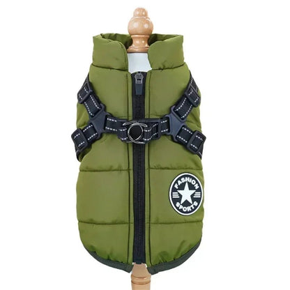 Waterproof Dog Coat with Fleece Lining and Integrated Harness – Warm Dog Jacket for Winter, Reflective Safety Features, Multiple Sizes 10