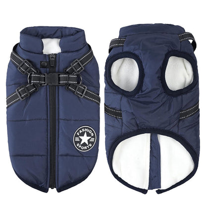 Waterproof Dog Jacket for Winter - 3-in-1 Windproof Dog Coat with Integrated Harness and Fleece Lining 8