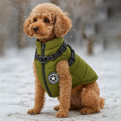 Waterproof Dog Jacket for Winter with Built-in Harness – Cozy and Stylish Dog Coat for All Breeds 0