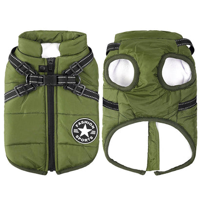 Waterproof Dog Jacket for Winter with Built-in Harness – Cozy and Stylish Dog Coat for All Breeds 1