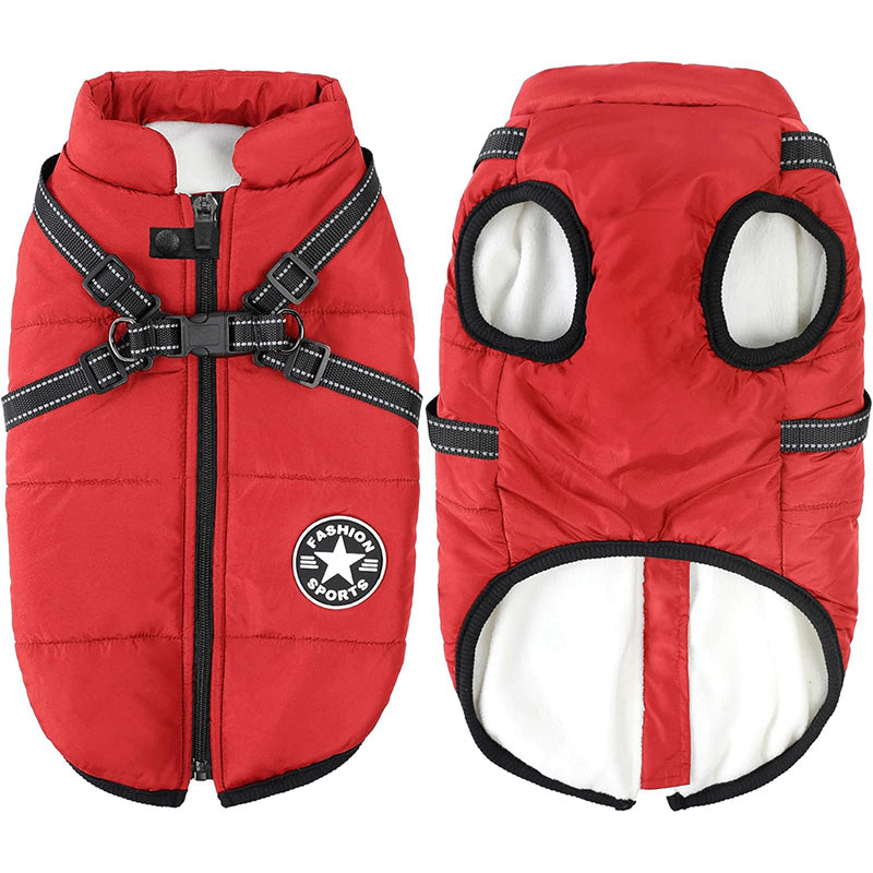 Waterproof Dog Jacket for Winter with Built-in Harness – Cozy and Stylish Dog Coat for All Breeds 8