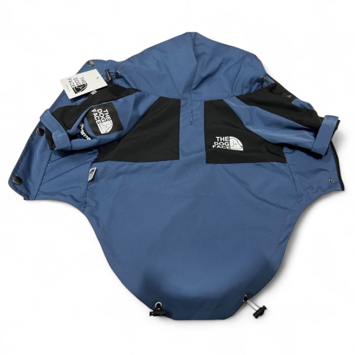 Waterproof Dog Jacket with Hood – Stylish Blue Dog Coat for Winter and Rainy Days – Adjustable Fit, Lightweight Comfort 3