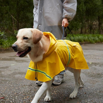 Waterproof Dog Raincoat with Adjustable Fit - Lightweight Dog Rain Jacket for All Breeds 2
