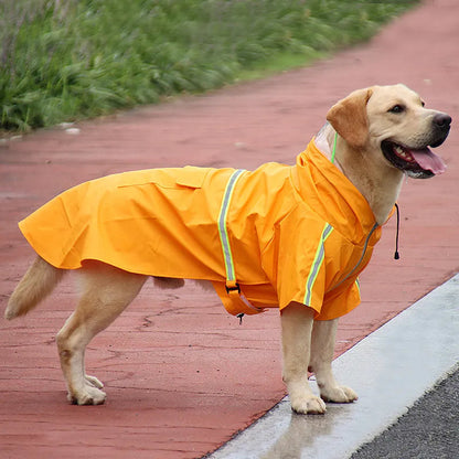 Waterproof Dog Raincoat with Adjustable Fit - Lightweight Dog Rain Jacket for All Breeds 3