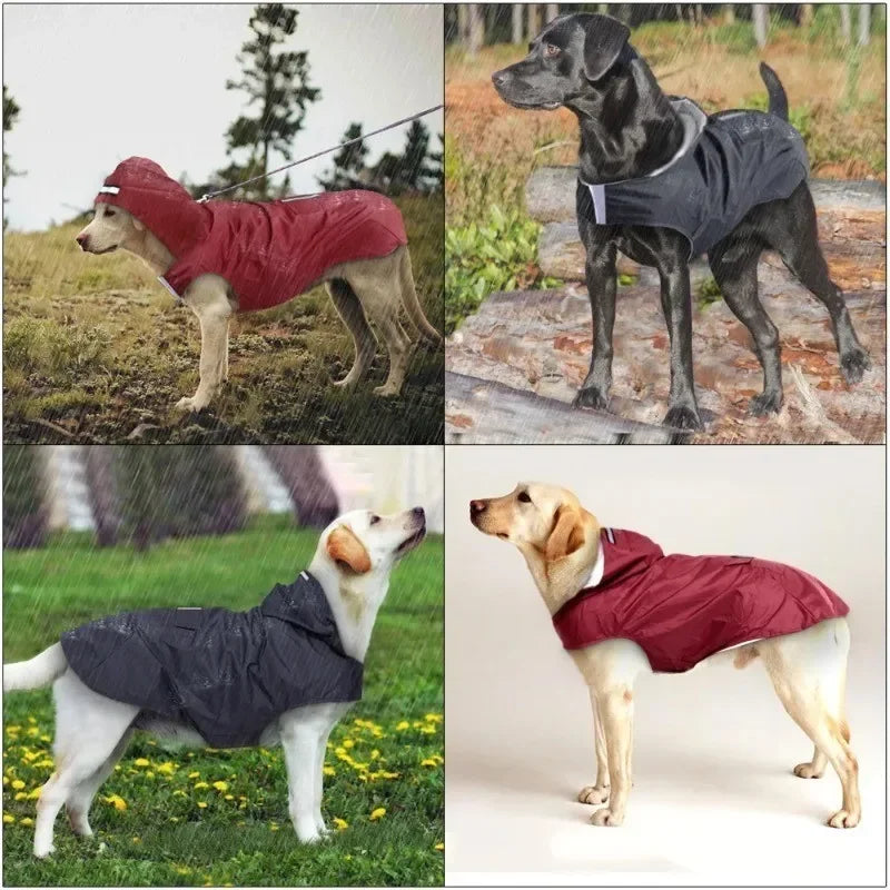 Waterproof Dog Raincoat with Reflective Band and Velcro Closure – Sizes S-6XL in Multiple Colors 4