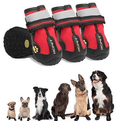 Waterproof Non-Slip Dog Shoes with Adjustable Fit and Reflective Straps for All Seasons 0