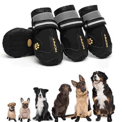 Waterproof Non-Slip Dog Shoes with Adjustable Fit and Reflective Straps for All Seasons 2