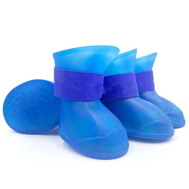 Waterproof Non-Slip Pet Rain Shoes – Set of 4 Colorful Boots for Dogs 11