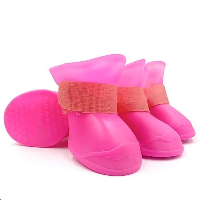 Waterproof Non-Slip Pet Rain Shoes – Set of 4 Colorful Boots for Dogs 13