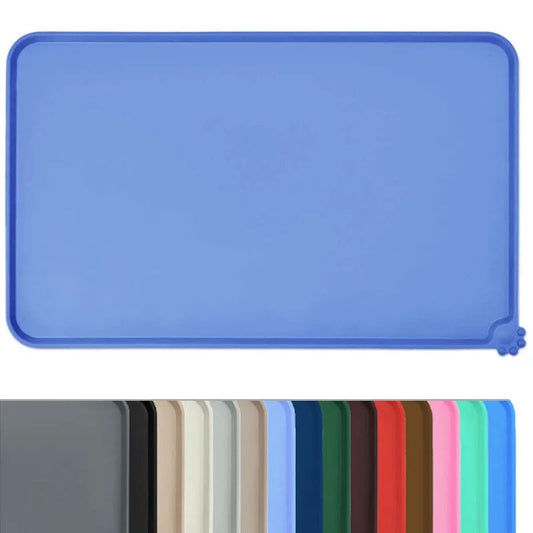 Waterproof Silicone Pet Food Mat – Non-Slip High-Lipped Feeding Pad for Dogs and Cats 0