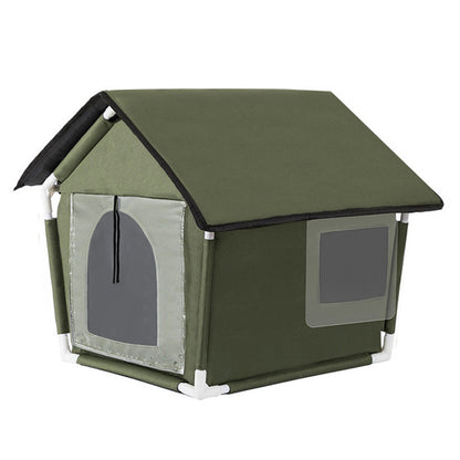Weatherproof Outdoor Cat House with Insulated Sleeping Pad – Spacious Shelter for Winter and Year-Round Comfort 6