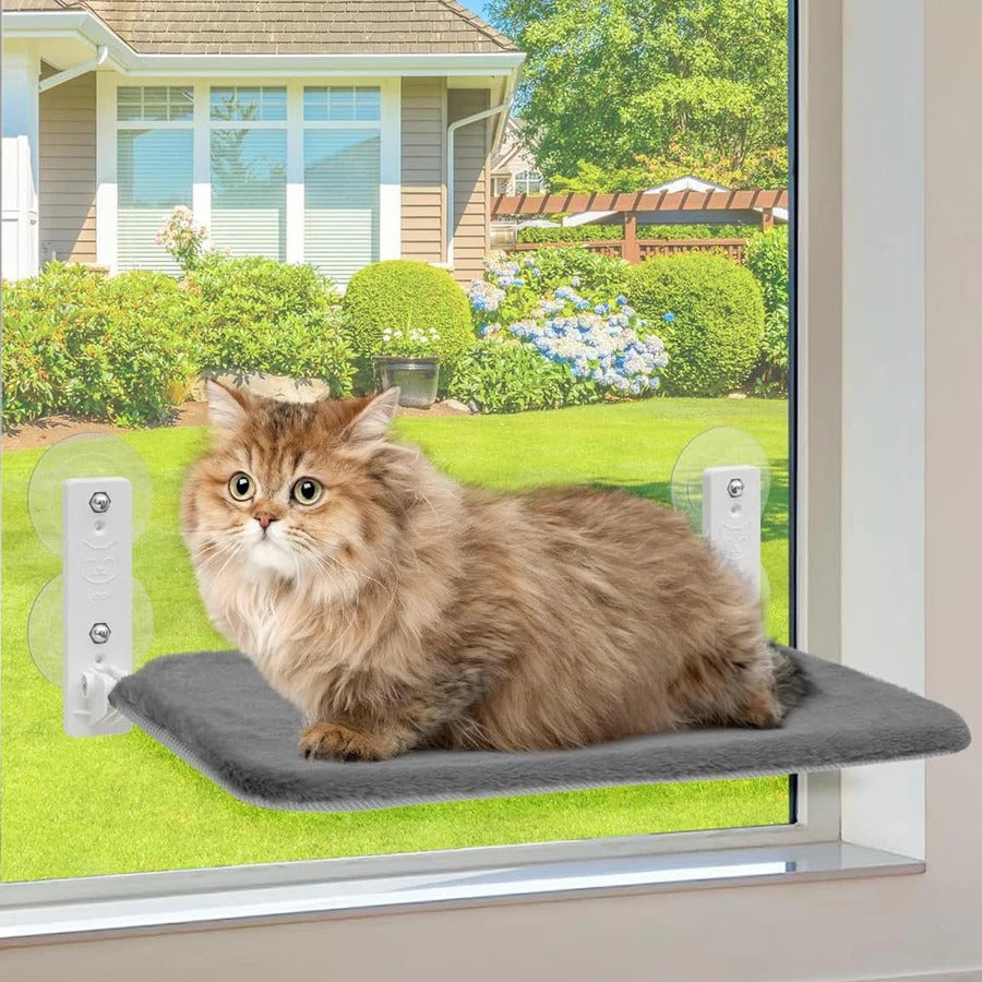 Window-Mounted Cat Hammock with Dual-Sided Cover and Secure Suction Cups – Cozy Cat Perch for Sunbathing and Napping 1