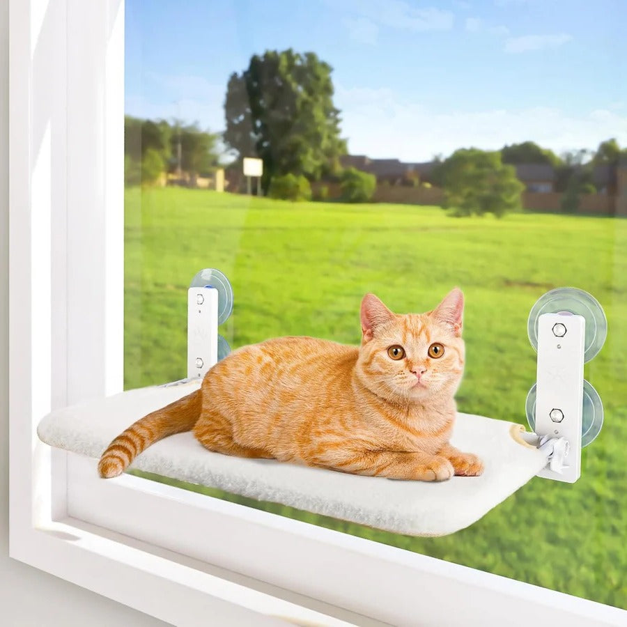 Window-Mounted Cat Hammock with Dual-Sided Cover and Secure Suction Cups – Cozy Cat Perch for Sunbathing and Napping 2