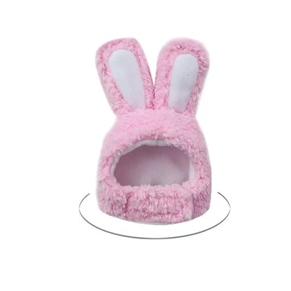 Winter Pet Hat - Adorable Bear and Rabbit Cosplay Hood for Dogs and Cats 8