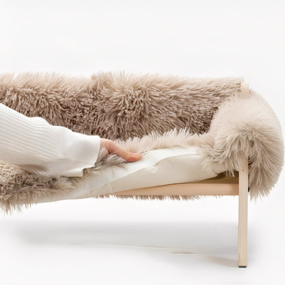 Wooden Elevated Dog Bed - Raised Design for Comfort and Health, Hygienic Sleeping Space, Durable Wooden Frame, Various Sizes 1