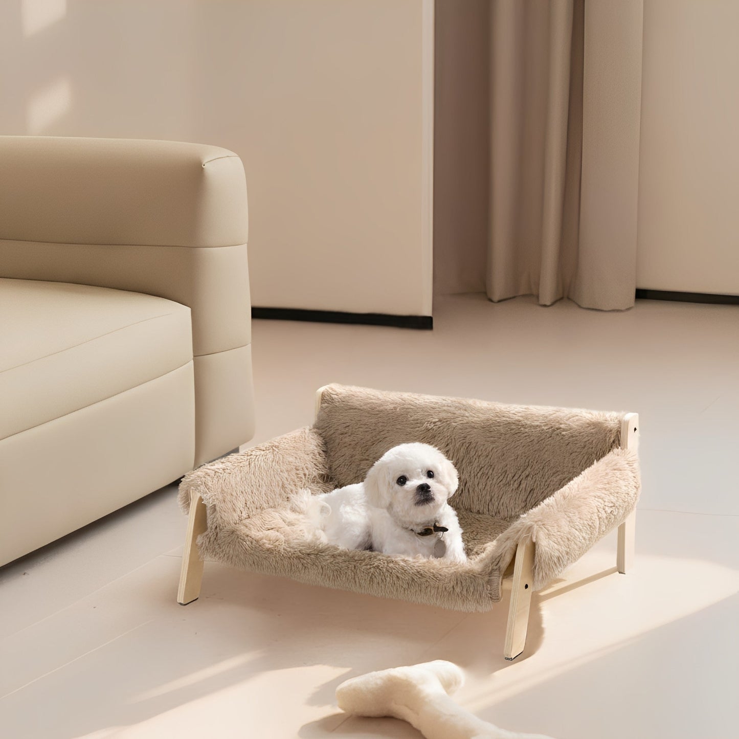 Wooden Elevated Dog Bed - Raised Design for Comfort and Health, Hygienic Sleeping Space, Durable Wooden Frame, Various Sizes 3