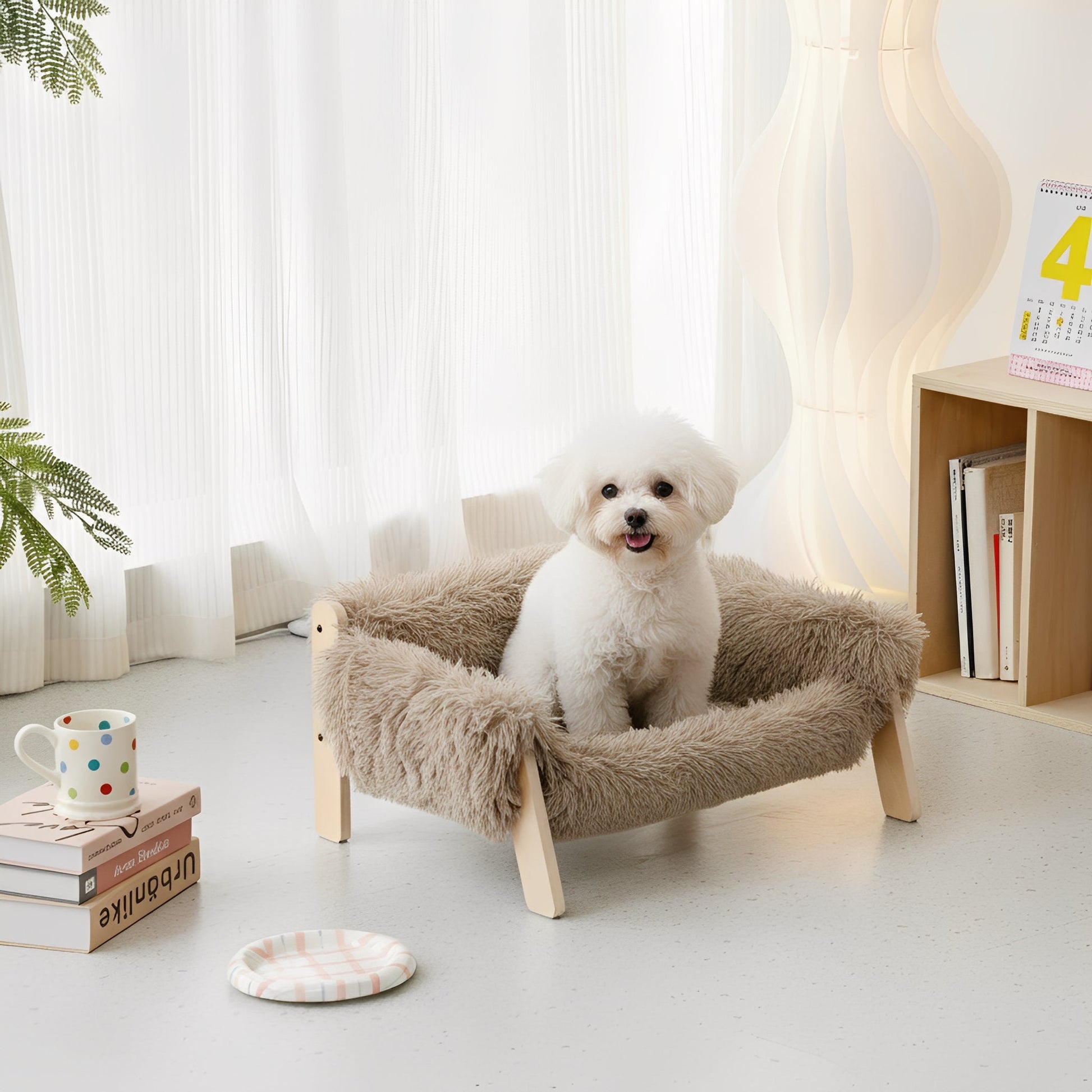 Wooden Elevated Dog Bed - Raised Design for Comfort and Health, Hygienic Sleeping Space, Durable Wooden Frame, Various Sizes 4