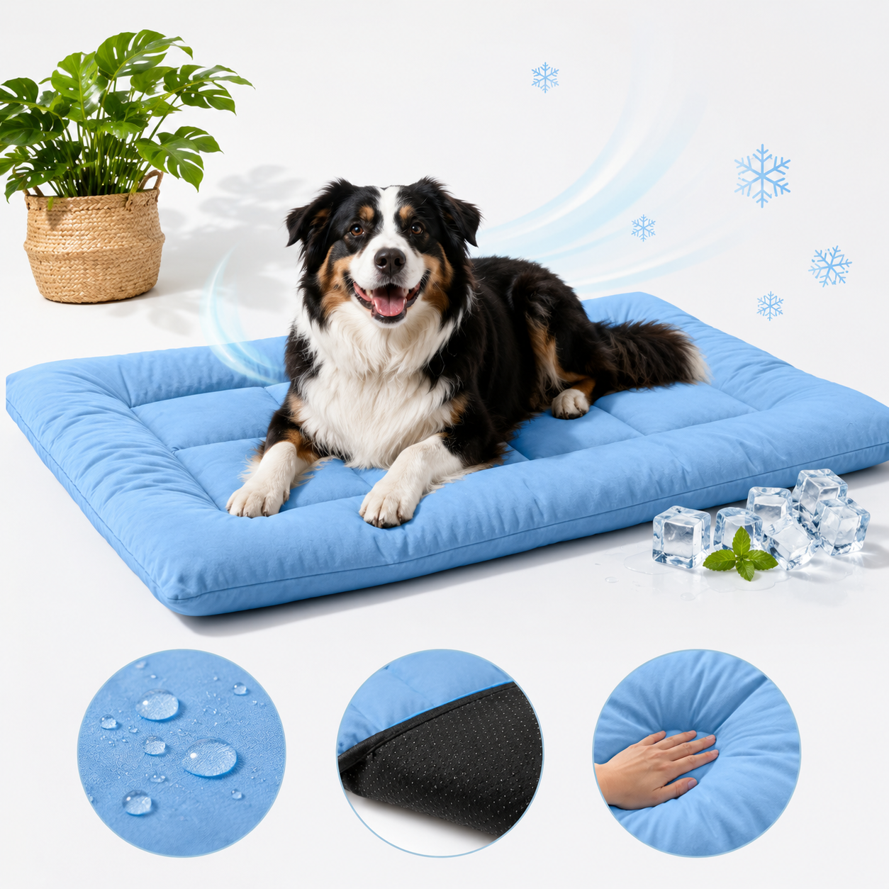 XL Orthopedic Cooling Dog Sofa Bed featuring a plush surface and a non-slip base, designed for ultimate comfort and support for large dogs. 0